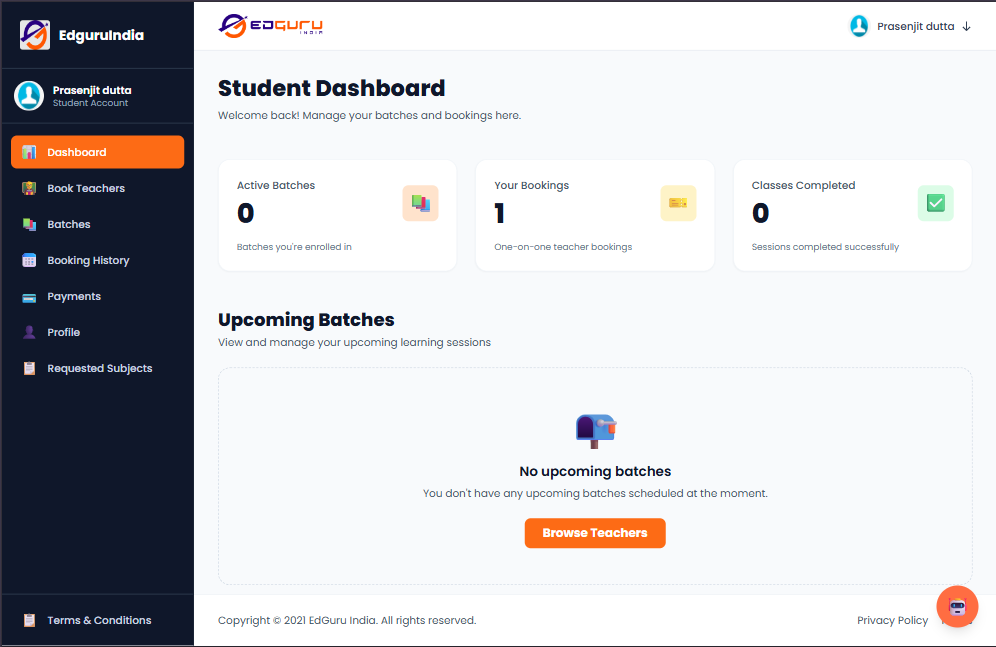 Prasenjit Dutta — Full Stack Developer